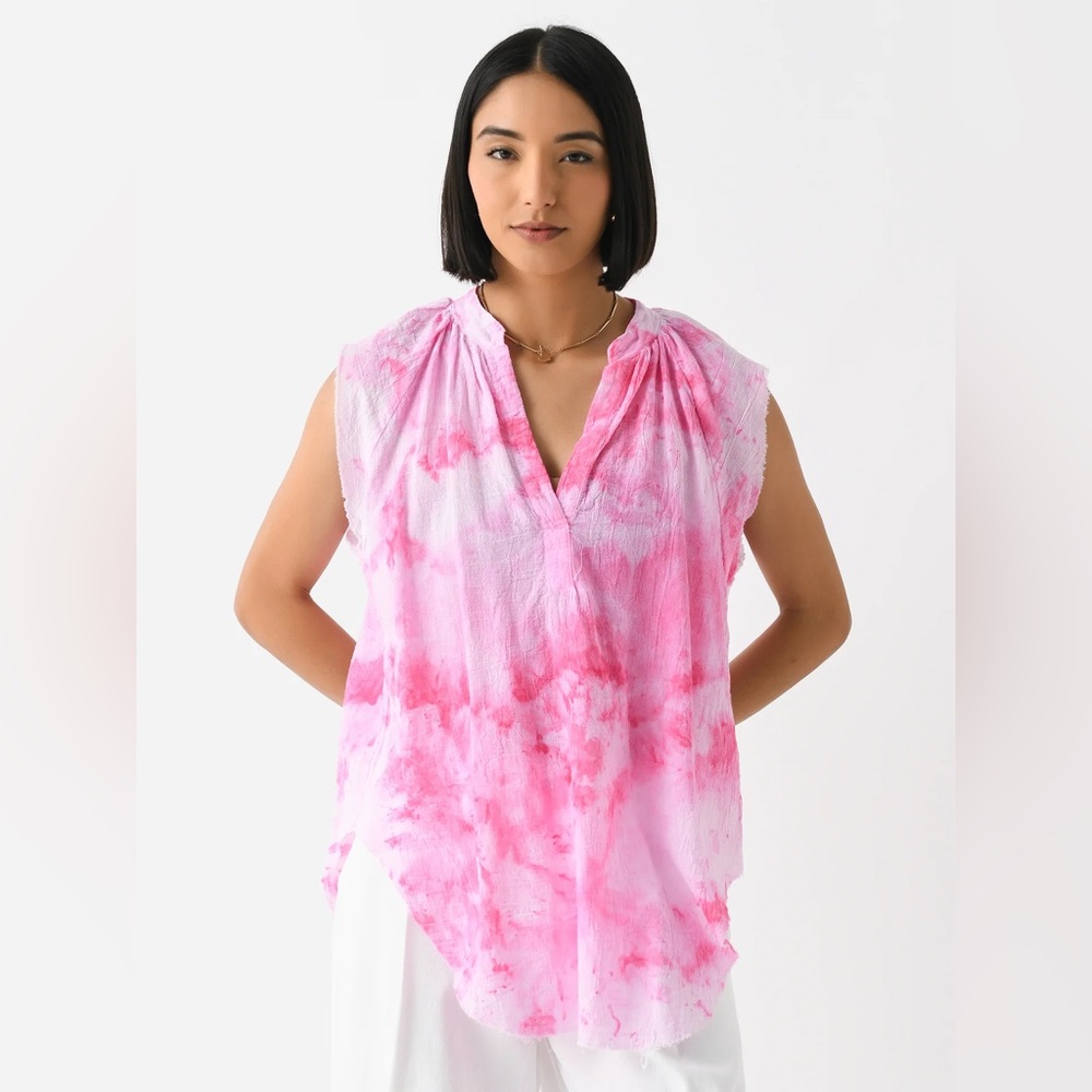 Love Tanjane Gauze Peasant Blouse Top